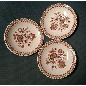 lot of 3 Johnson Brothers saucers Jamestown Staffordshire Old Granite replacemen